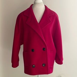 Vintage 80’s MacKintosh Magenta Pea Coat